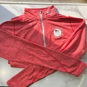 Nike Red Olympic Half-Zip Jacket